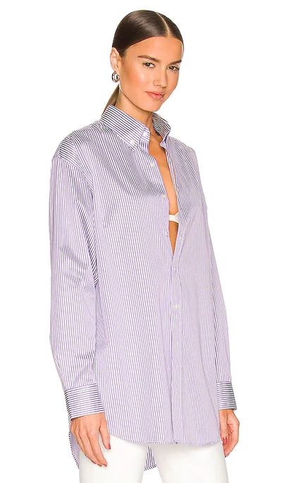 Shop Sprwmn Oversized Shirt In Purple