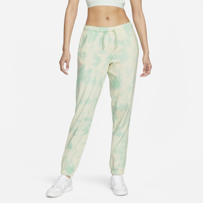 Shop Nike Women's  Sportswear Mid-rise Cloud-dye Jogger Pants In Green