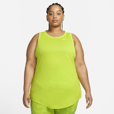 Shop Nike Women's Dri-fit Swoosh Training Tank Top (plus Size) In Green