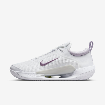 Shop Nike Court Zoom Nxt Women's Hard Court Tennis Shoes In White,doll,grey Fog,amethyst Wave