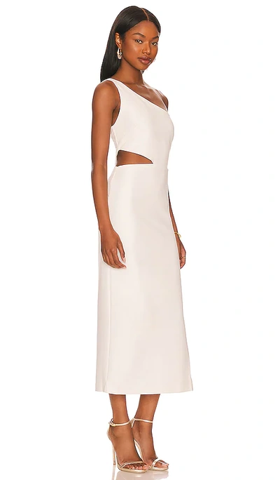 Bardot Jenna One-shoulder Cutout Midi Cocktail Dress In White