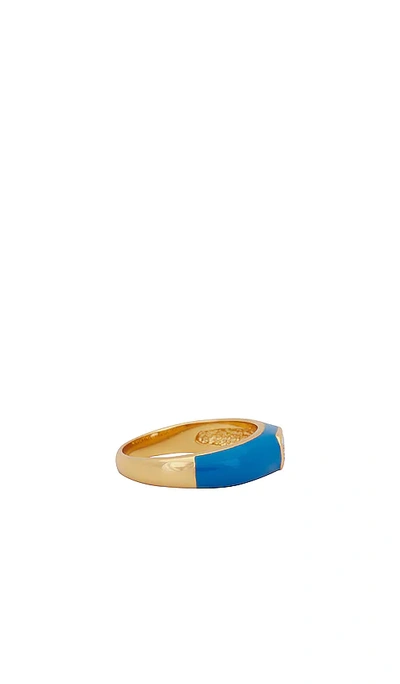 Shop Petit Moments Enamel Dome Stone Ring In Blue