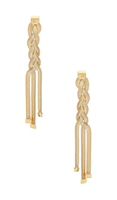 Shop Retroféte Emberlynn Earrings In Metallic Gold
