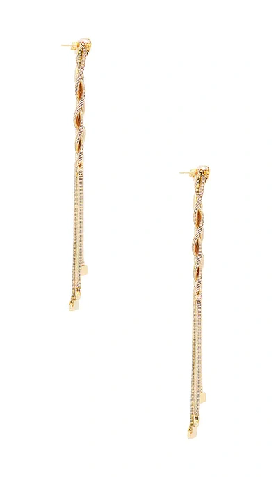 Shop Retroféte Emberlynn Earrings In Metallic Gold