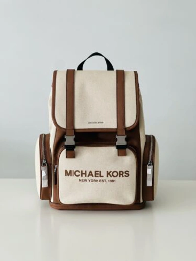 Pre-owned Michael Kors Mens Utility Luggage Backpack Brand Leather