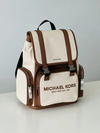 Pre-owned Michael Kors Mens Utility Luggage Backpack Brand Leather