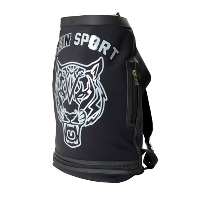 Pre-owned Philipp Plein Plein Sport Aips824 Sacca Grande Black Large Tiger Zip Backpack