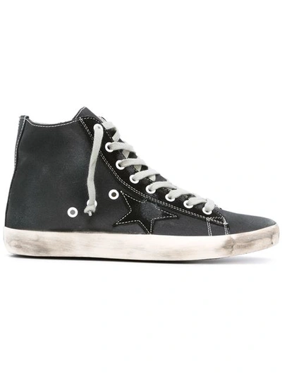 Golden Goose Francy High-top Canvas Trainers In Black