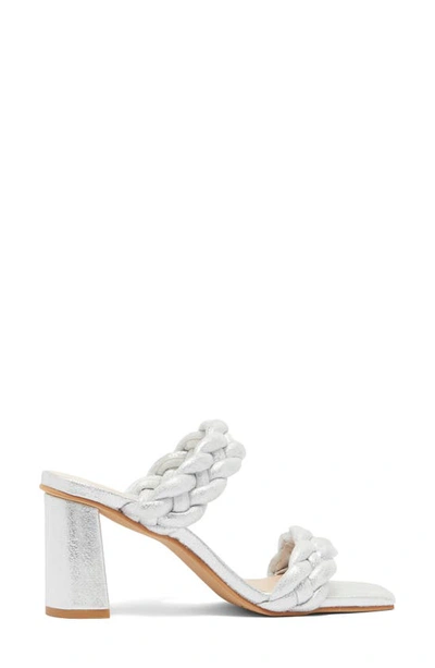 Shop Dolce Vita Paily Braided Heeled Sandal In Silver