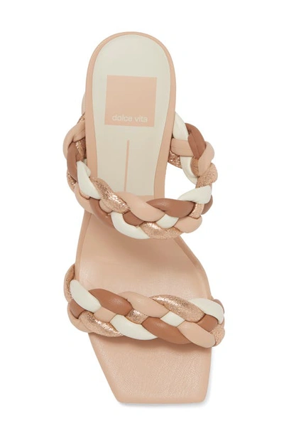 Shop Dolce Vita Paily Braided Heeled Sandal In Natural Multi Leather