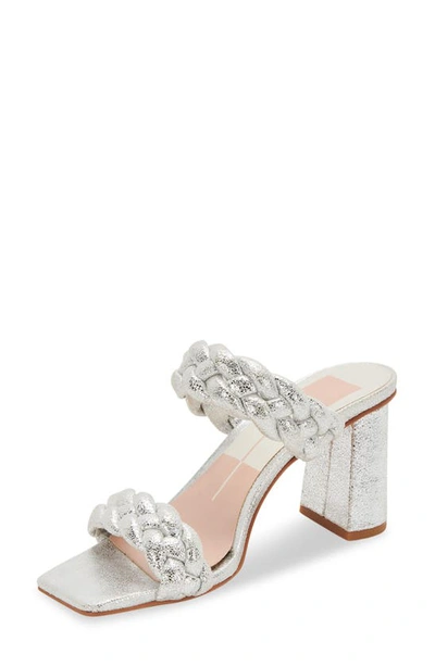 Shop Dolce Vita Paily Braided Heeled Sandal In Silver