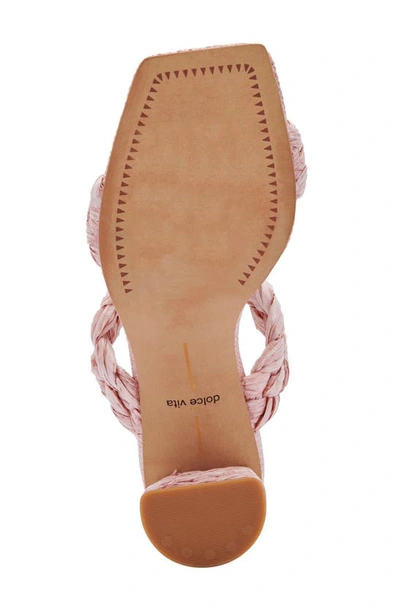 Shop Dolce Vita Paily Raffia Heeled Sandal In Pink Raffia