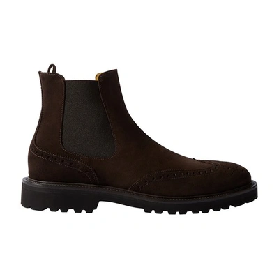 Shop Scarosso Keith Boots In Brown Suede