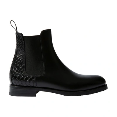 Shop Scarosso Ottavia Boots In Black Calf