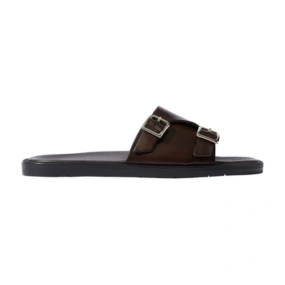 Shop Scarosso Costantino Sandals In Brown Calf