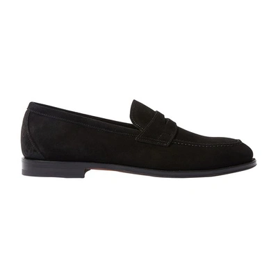 Shop Scarosso Stefano Loafers In Black Suede