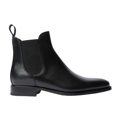 Shop Scarosso Giancarlo Chelsea Boots In Black Calf