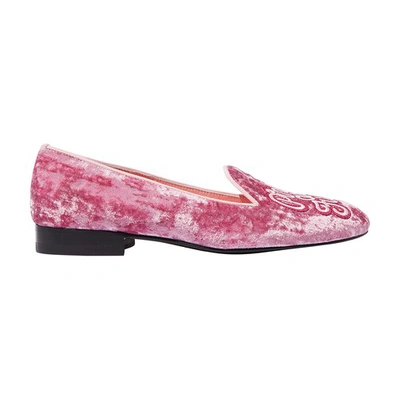 Shop Scarosso Ladynolita Loafers In Pink Velvet