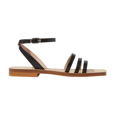 Shop Scarosso Sarah Sandals In Black Calf