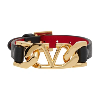 Shop Valentino Vlogo Chain Bracelet In 0sm
