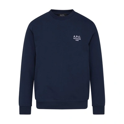 Shop Apc Rider Long-sleeved Sweatshirt In Marine