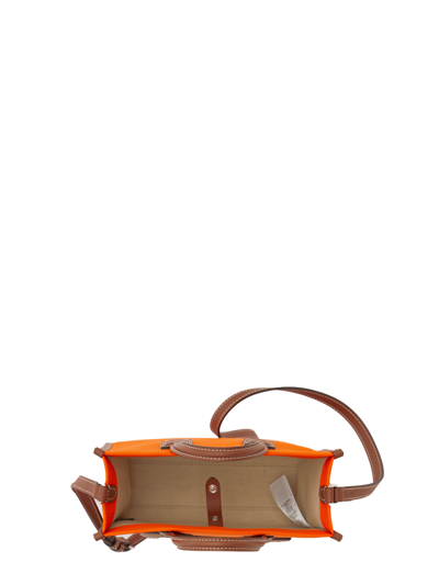 Shop Burberry Freya Mini Tote Bag In Orange