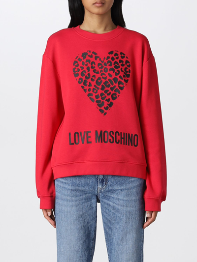 Shop Love Moschino Sweatshirt  Woman In Cherry