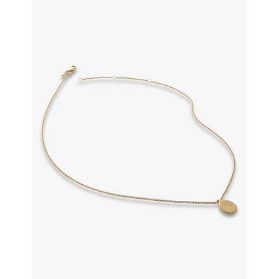 Monica Vinader Siren Petal 18ct Recycled Gold-plated Vermeil And Sterling-silver Pendant Necklace In Gold