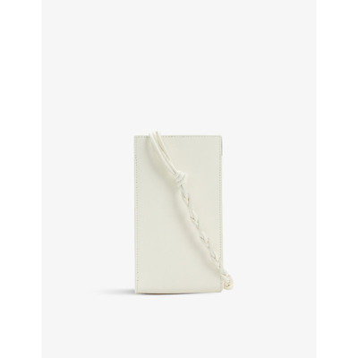 Shop Jil Sander Tangle Leather Cross-body Phone Case In Natural