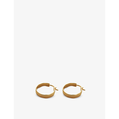 Shop Monica Vinader Womens Gold Siren Muse 18ct Gold Vermeil Sterling-silver Hoop Earrings