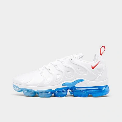 Nike Men's Air Vapormax Plus Shoes In White/university Blue/worn  Blue/habanero Red | ModeSens