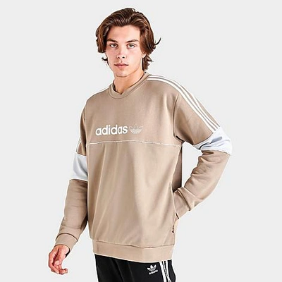 Adidas Originals Adidas Men's Originals Itasca Crewneck Sweatshirt In  Khaki/grey | ModeSens
