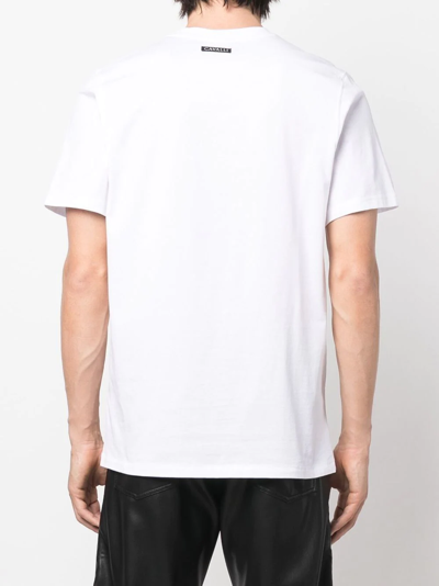 Shop Roberto Cavalli Logo-print T-shirt In White
