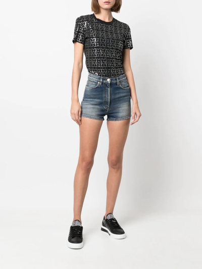 Roberto Cavalli Logo-embellished Cotton T-shirt In Black
