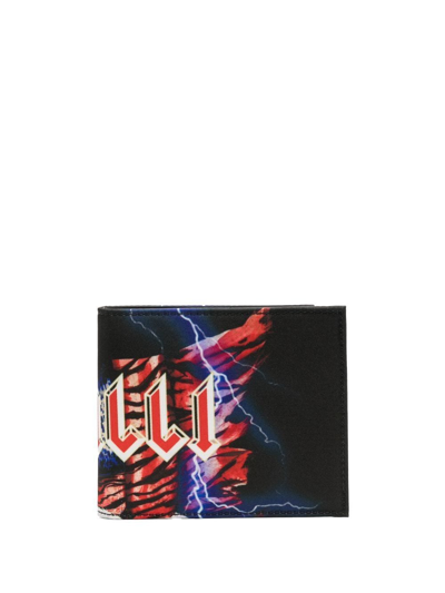 Roberto Cavalli Logo-print Bifold Wallet In Black