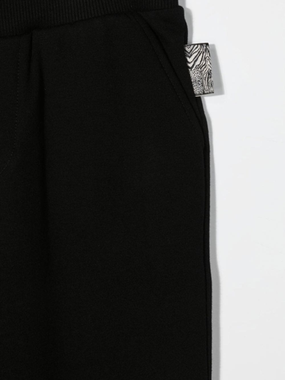 Shop Roberto Cavalli Junior Logo-print Track Trousers In Black
