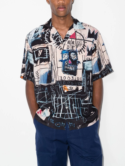 Wacko Maria Jean-michel Basquiat Camp-collar Printed Woven Shirt