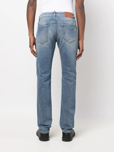 Philipp Plein Hexagon Straight-cut Jeans In Blue