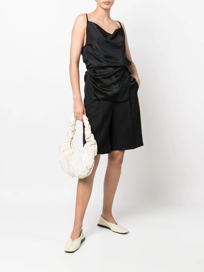 Shop Nanushka Gathered Top-handle Tote In Neutrals