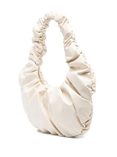 Shop Nanushka Gathered Top-handle Tote In Neutrals