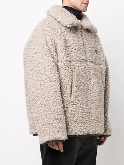 Nanushka Reversible Pullover Jacket In Neutrals