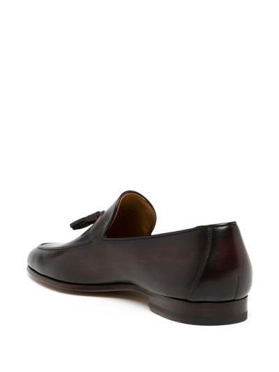 Shop Magnanni Aston Tassel Detail Loafers In Brown