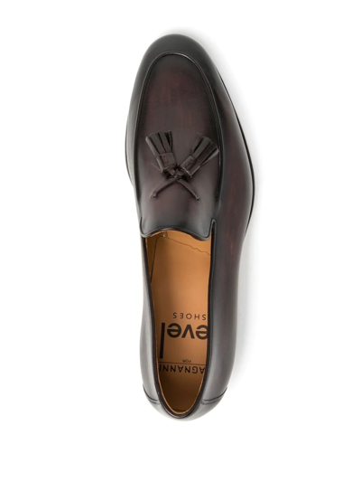 Shop Magnanni Aston Tassel Detail Loafers In Brown