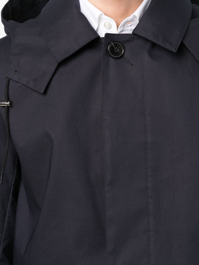 Mackintosh Cambridge Hood Cotton Coat In Blue