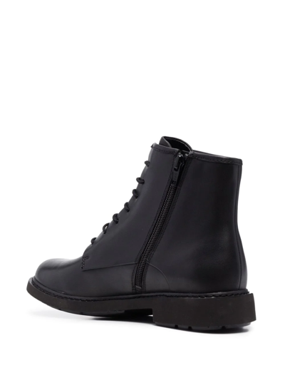 Camper Ankle Lace-up Fastening Boots In Black
