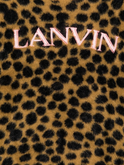 Shop Lanvin Enfant Embroidered-logo Detail Jumper In Neutrals