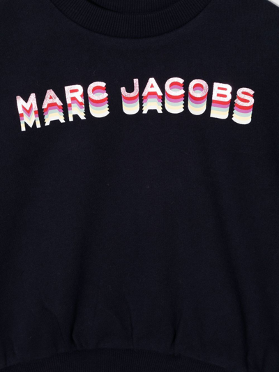 Shop The Marc Jacobs Logo-print Cotton Sweatshirt In Blue