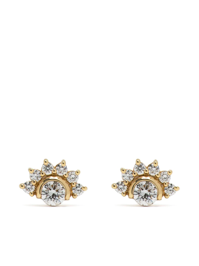 Shop Nouvel Heritage 18kt Rose Gold Mystic Diamond Stud Earrings