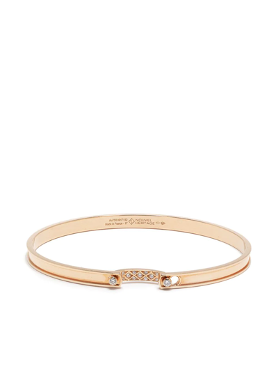 Nouvel Heritage 18kt Rose Gold Parisian Stroll Mood Diamond Bracelet In Gold