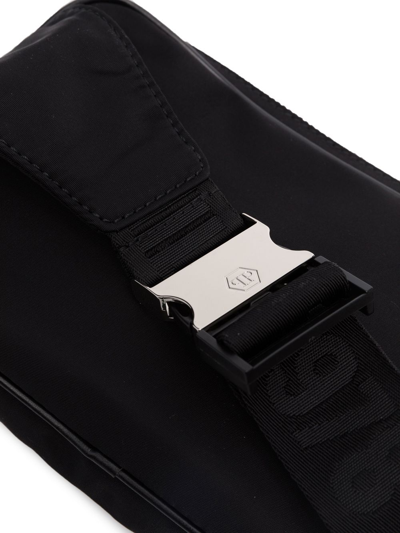Shop Philipp Plein Hexagon Logo Plaque Belt Bag In Black